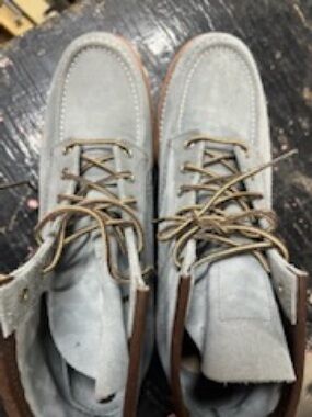 Men's Light blue Suede Lace-Up Boots dusty blue 8800